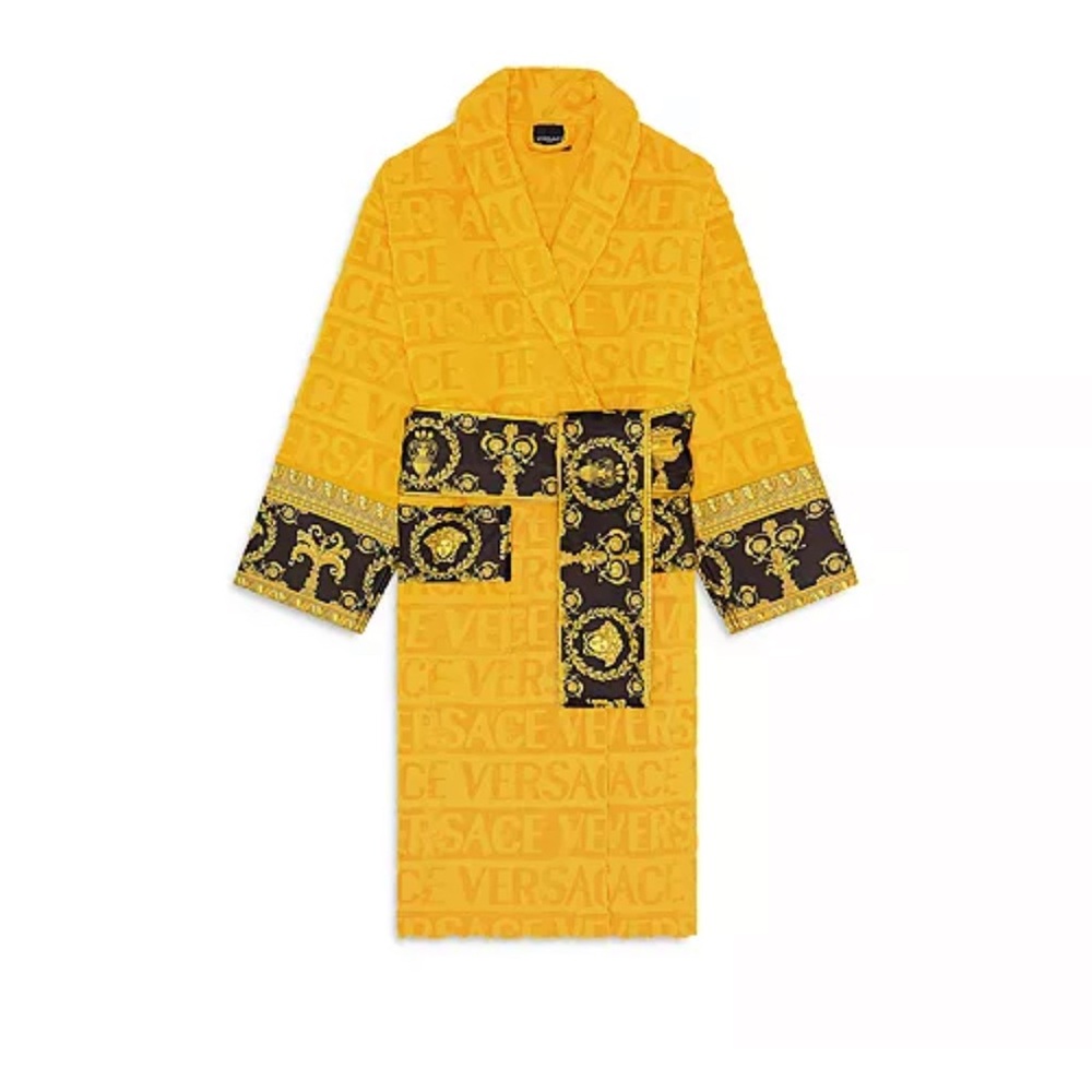 Versace I ♡ BAROQUE BATHROBE in Yellow